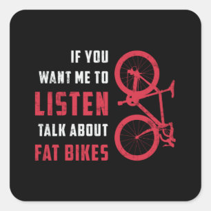 Fat Bike Listen über Fat Bikes Biker Fatbike Quadratischer Aufkleber
