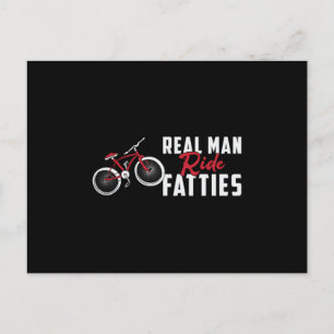 Fat Bike Real Man Reiten Fatties Biker Ristorante  Postkarte