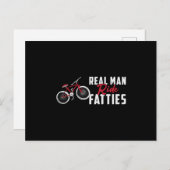 Fat Bike Real Man Reiten Fatties Biker Ristorante Postkarte (Vorne/Hinten)