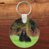 Fat Black Bear and Wilde Gräser Kunst, Dichtung un Schlüsselanhänger (Vorderseite)