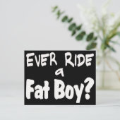 Fat Boy Fahrer Postkarte (Stehend Vorderseite)