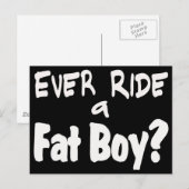 Fat Boy Fahrer Postkarte (Vorne/Hinten)