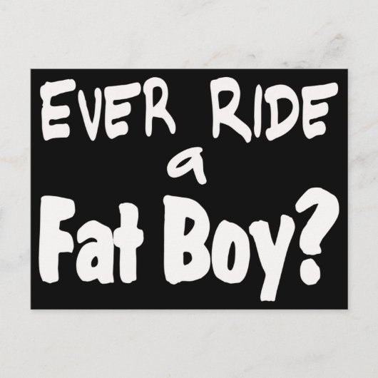 Fat Boy Fahrer Postkarte (Vorderseite)