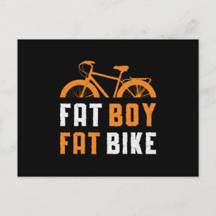 Fat Boy Fat Bike Biker MTB Radsport Fatbike Postkarte