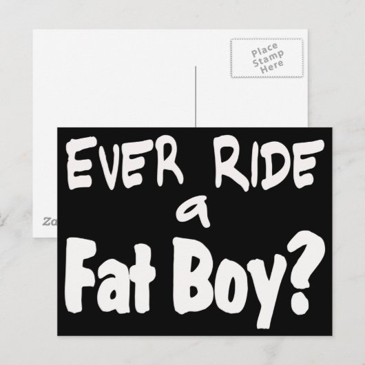 Fat Boy Rider Postkarte (Vorne/Hinten)