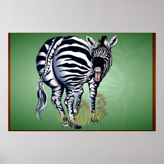 Fat Butted Zebra -Yardsign Poster (Vorne)