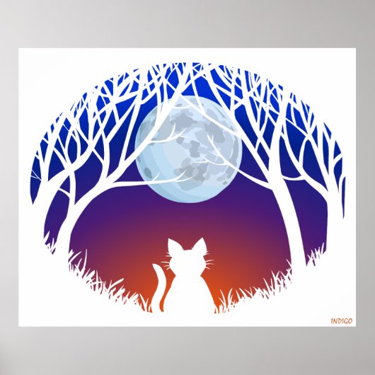 Fat Cat Art Poster Niedlich Cat Lover Prints Poste (Vorne)