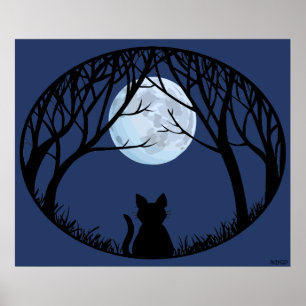 Fat Cat Art Poster Niedlich Cat Lover Prints Poste