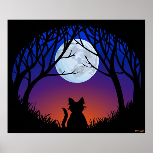 Fat Cat Art Poster Niedlich Cat Lover Prints Poste (Vorne)