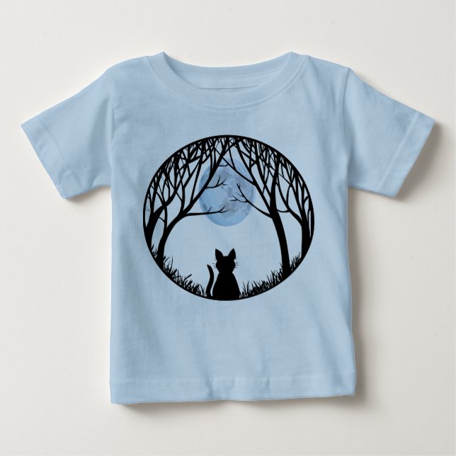 Fat Cat Baby's T - Shirt Black Cat Kleinkind Shirt (Vorderseite)