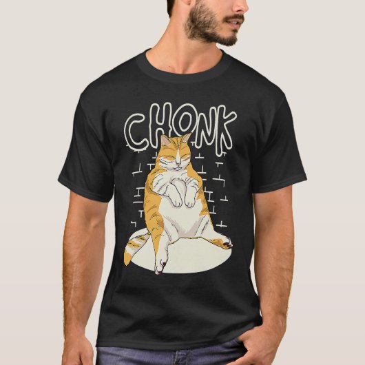 Fat Cat Chonk Scale Chonky Chubby Kitten Sarcasm T-Shirt (Vorderseite)