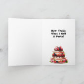 Fat Cat Funny Funny Flies Grußkarte Karte (Innenseite)