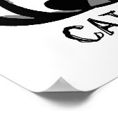 Fat Cat-Gray & Black Poster (Ecke)