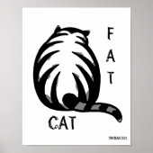 Fat Cat-Gray & Black Poster (Vorne)