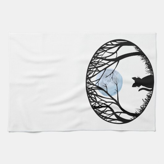 Fat Cat Handtuch Black Cat Tea Handtücher Katze De (Horizontal)