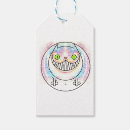 Fat Cat Happy Cat Cheshire Cat Grin Gift Tag Geschenkanhänger