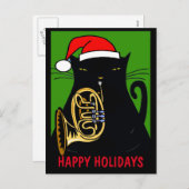 Fat Cat Happy Holiday Postkarte (Vorne/Hinten)