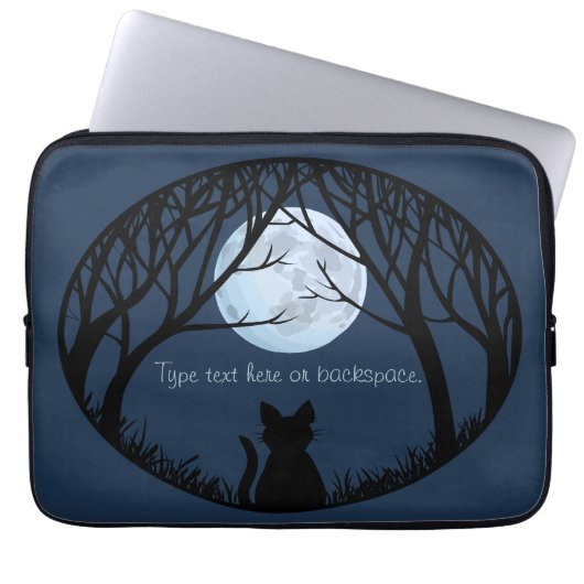 Fat Cat Laptop Sleeve personalisieren Katzenschlau (Vorderseite)