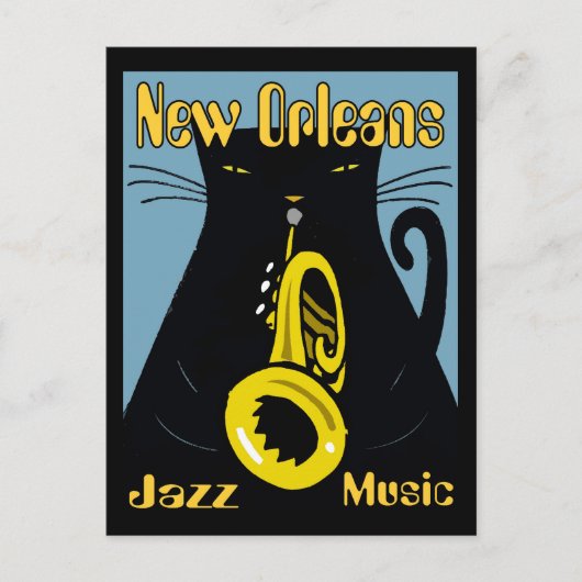 Fat Cat New Orleans Music 2017 Postkarte (Vorderseite)