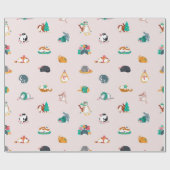 Fat Cat Weihnachtsmuster Geschenkpapier (Flach)