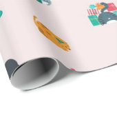 Fat Cat Weihnachtsmuster Geschenkpapier (Rolleneckpunkt)