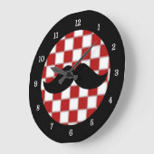 Fat Chef Mustache Clock Große Wanduhr (Winkel)