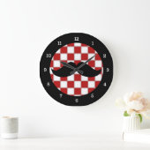 Fat Chef Mustache Clock Große Wanduhr (Zuhause)