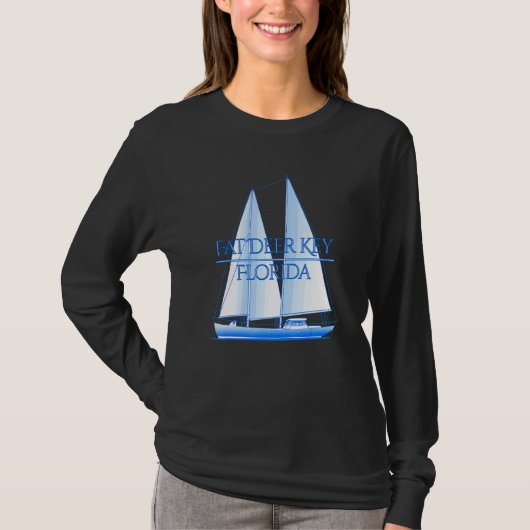 Fat Deer Key Florida Küstensegel T-Shirt (Vorderseite)