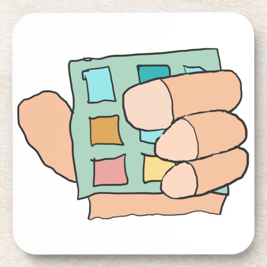 Fat Finger Getränkeuntersetzer (Vorderseite)