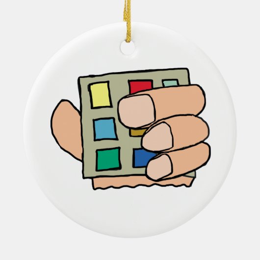 Fat Finger Keramik Ornament (Hinten)