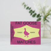 FAT GOOSE POSTKARTE (Stehend Vorderseite)