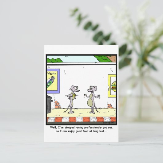 Fat Greyhound Postkarte (Stehend Vorderseite)