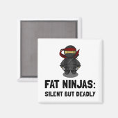Fat Ninja Magnet (Vorderseite/Rückseite)