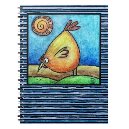 Fat Orange Bird Notizblock (Vorderseite)