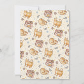 Fat Orange Watercolor Cat Birthday Collection Einladung (Rückseite)