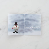 Fat Round Funny Tin Snowman Karte (Innenseite)