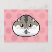 Fat Russian Zwarf Hamster Postkarte (Vorderseite)