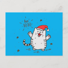 Fat Santa Cat Postkarte
