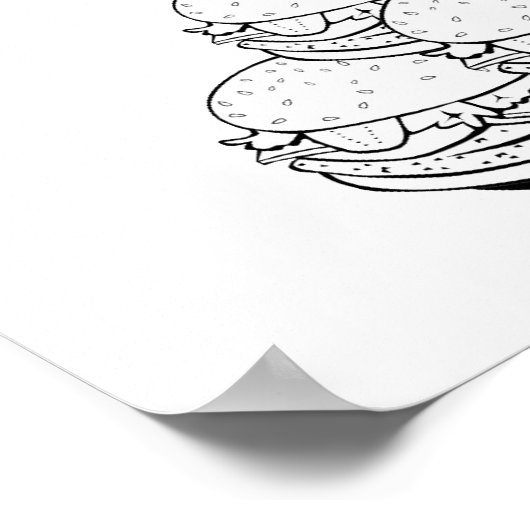 Fat Tattooed Wrestler Poster (Ecke)