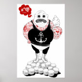 Fat Tattooed Wrestler Poster (Vorne)