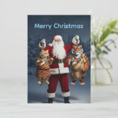 Fat Tiger the Ginger Cat’s Holiday Trouble – Cat  Einladung (Stehend Vorderseite)