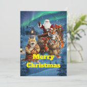 Fat Tiger the Ginger Cat’s Holiday Trouble – Cat R Einladung (Stehend Vorderseite)