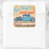 Fat Tony's Speed Shop Quadratischer Aufkleber (Tasche)