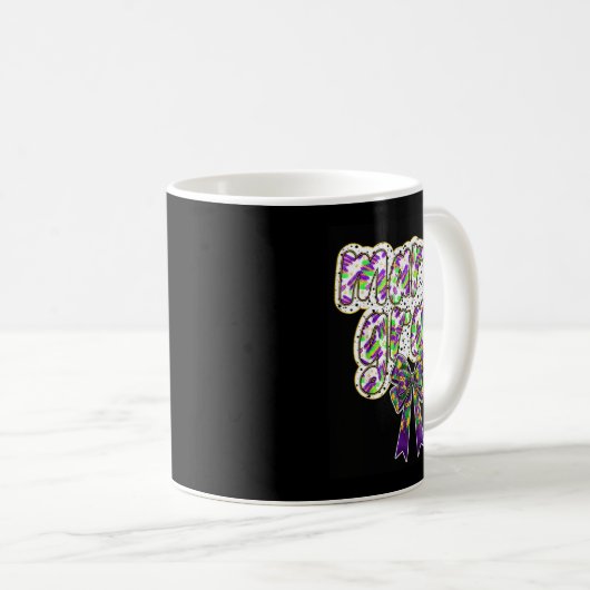 Fat Tuesday Mardi Gras Coquette Bow Kids Girls Wom Kaffeetasse (VorderseiteRechts)