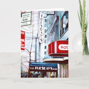 Fat Tuesday’s Eve, New York City Greeting Card Karte