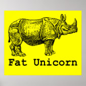 Fat Unicorn Poster (Vorne)