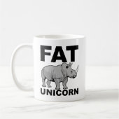 Fat Unicorn Rhino Funny Mug Kaffeetasse (Links)