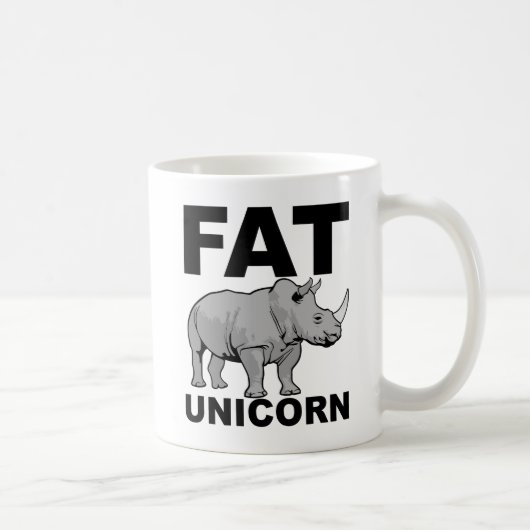 Fat Unicorn Rhino Funny Mug Kaffeetasse (Rechts)