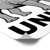 Fat Unicorn Rhino Funny Poster (Ecke)