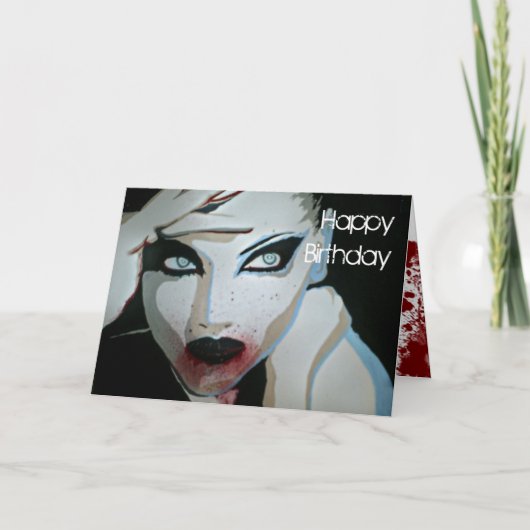 'Fatale Frau' Birthday Card Karte (Vorderseite)